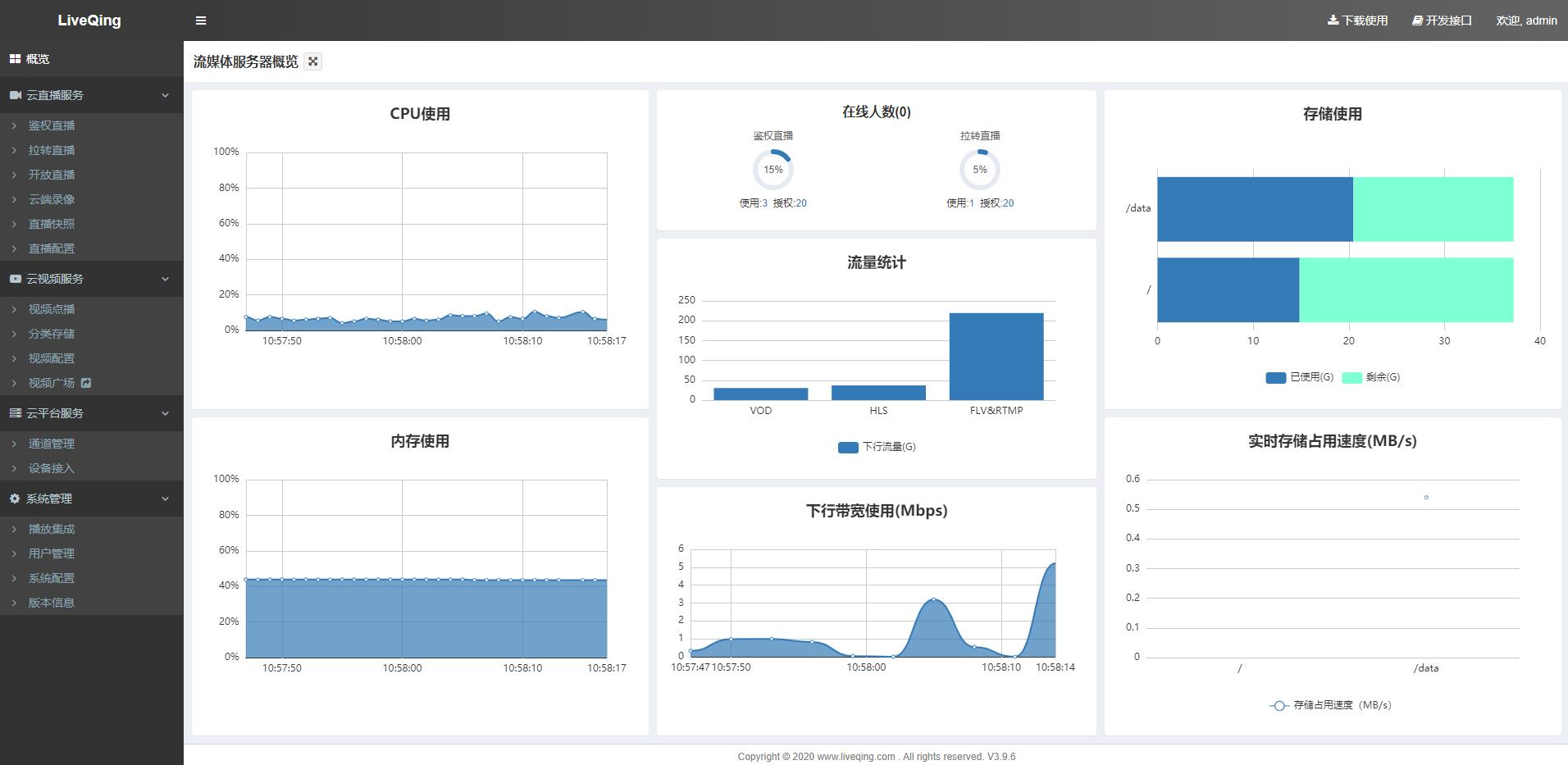 LiveQing系统效果